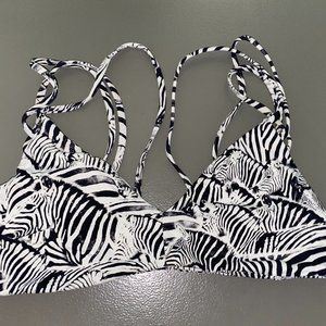 BOYS + ARROWS Zebra Bikini Top